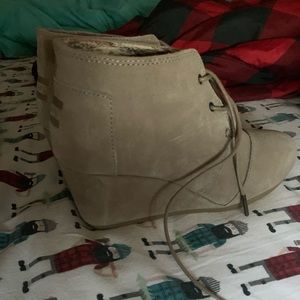 TOMS wedge booties